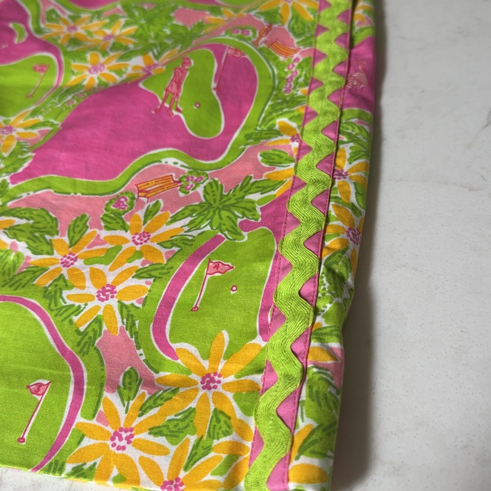 Lilly Pulitzer Vibrant Pink, Green and Yellow Golf Skirt or Skorts - Picture 2 of 6